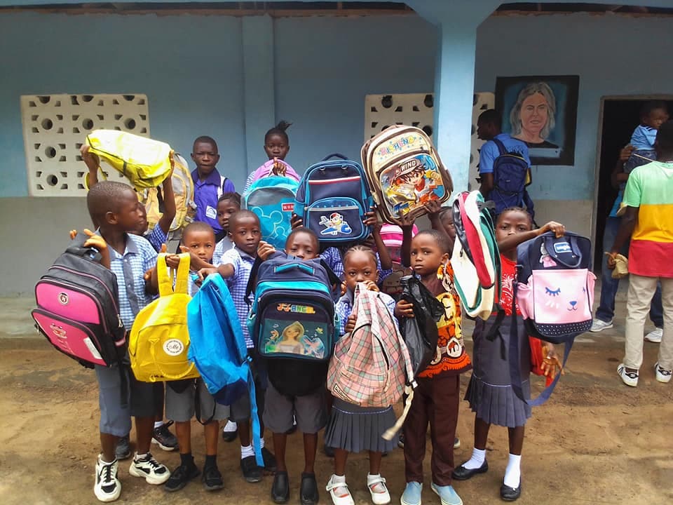 trish laughing with children