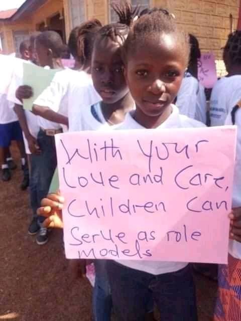 trish laughing with children